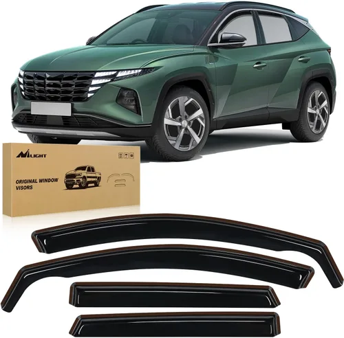 Vista 26 de Nilight - Deflectores de lluvia en canal para Ford Bronco Sport 2021 2022 2023 2024, deflectores de ventana originales, viseras de ventilación