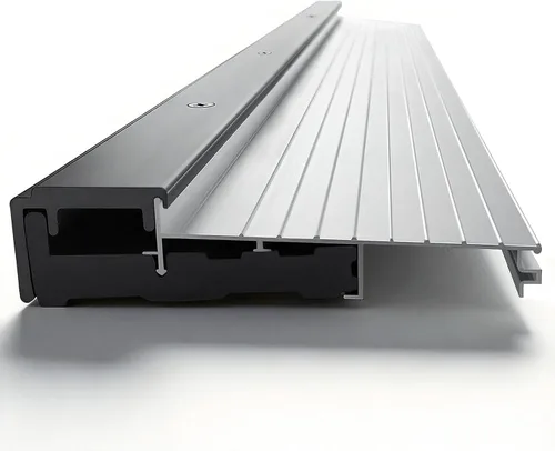 Vista 6 de Umbral de puerta exterior de aluminio ajustable de 36 pulgadas, bandeja para umbral de puerta abatible de 4-9/16 pulgadas, aluminio negro