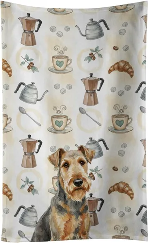 Vista 256 de Caroline's Treasures Afghan Hound - Toalla de cocina para barra de café, terciopelo frontal y lazo de algodón, lavable a máquina Sabueso afgano