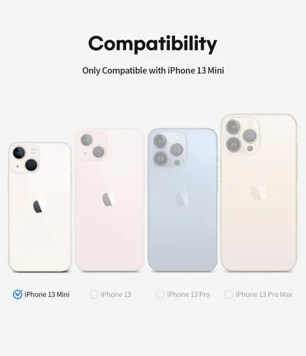 Vista 6 de GOOSPERY Cartera transparente diseñada para iPhone 13 Mini, delgada, fácil de usar, con capacidad para 2 tarjetas, funda protectora de TPU suave