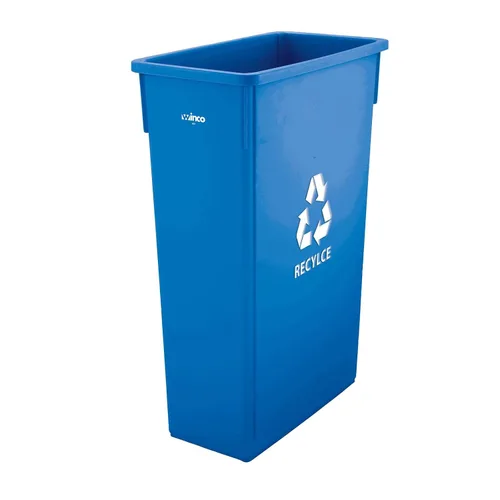 Vista 3 de Winco Bote de basura delgado, 23 galones, color negro