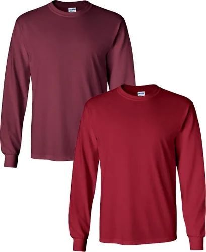Vista 158 de Gildan Camiseta de manga larga de algodón ultra para adulto, estilo G2400, paquete múltiple Militar + ceniza.