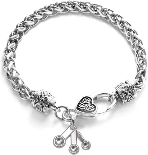 Vista 75 de Inspired Silver - Pulsera de plata con dije personalizado y circonitas cúbicas.