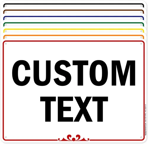 Vista 12 de My Sign Center (Prestige) - Letrero personalizado, para negocios, uso en interiores y exteriores, 7 x 10 pulgadas, libre de óxido, aluminio 040