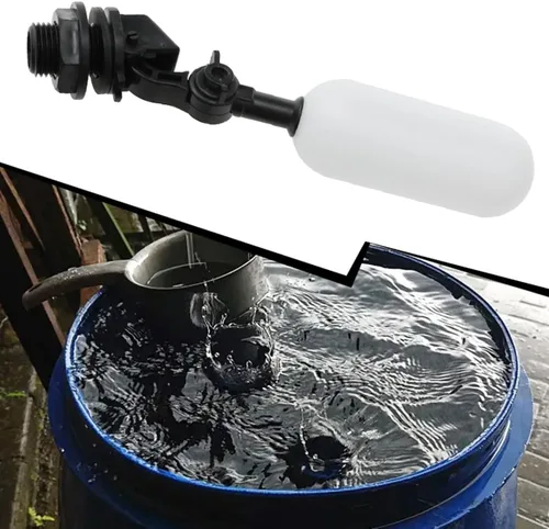 Vista 6 de Haidong HO-79946 1/2 "ABS plástico negro mini flotador válvula de bola con brazo ajustable para control automático de nivel de agua de tanques