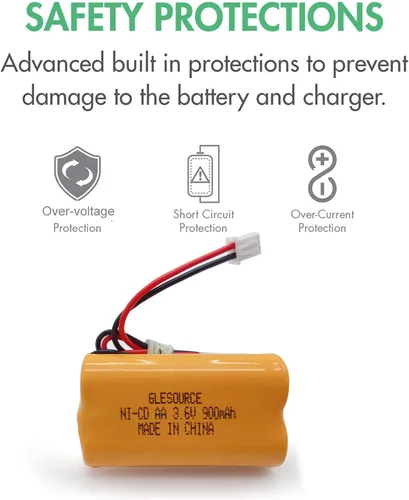 Vista 5 de Batería de emergencia de 3.6V 900mAh Ni-CD AA, batería de repuesto para Exitronix 10010037, Max Power B2-0031 MH468886, Unitech LEDR-1 6200RP