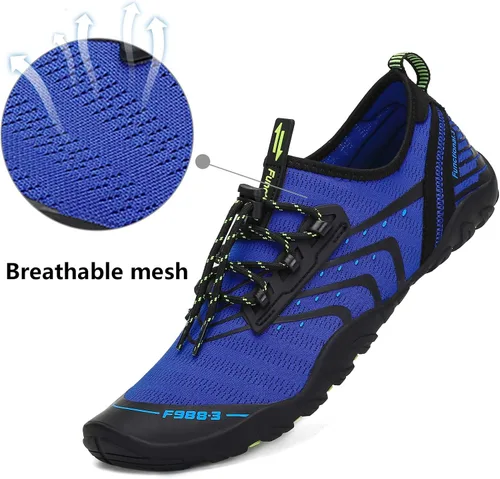 Vista 2 de Zapatos de agua para hombre y mujer, zapatos de agua descalzos, de secado rápido, para playa, natación, buceo, kayak, surf, deportes acuáticos