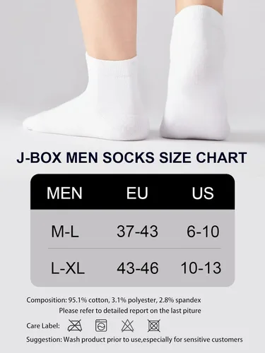 Vista 6 de J-BOX Calcetines de algodón para hombre, paquete múltiple, delgados, transpirables, cómodos, de verano, de corte bajo