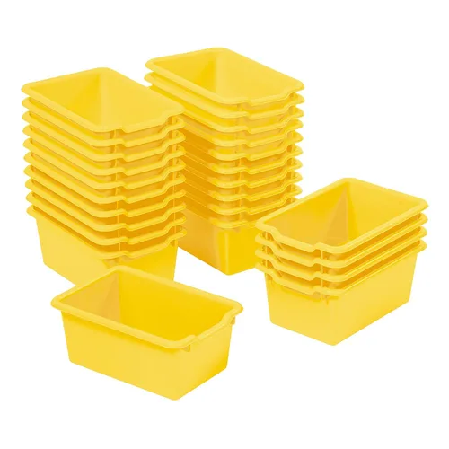 Vista 11 de ECR4Kids - Cajas de almacenamiento con frente de cuchara, multiusos, azul, 25 piezas Durable plastic, GREENGUARD Gold Certified, 1.2 gallon