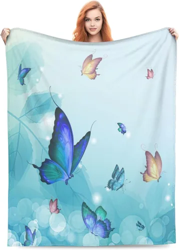 Vista 8 de Manta de mariposa para niños y niñas, lindas mantas de mariposa para niños, manta de forro polar suave para niños pequeños, 40 x 50 pulgadas
