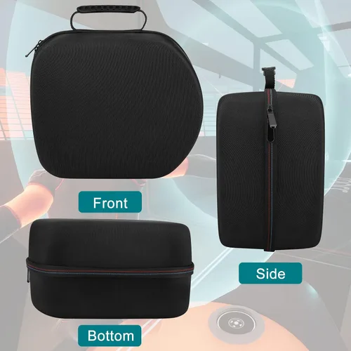 Vista 7 de Funda de viaje rígida compatible con Oculus Quest 2 con correa Elite, funda de transporte de protección portátil para Oculus Quest VR, auriculares