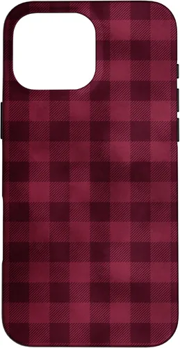 Vista 18 de Funda para iPhone 13 Pro Max Pretty Fall Otoño Burdeos Búfalo a cuadros