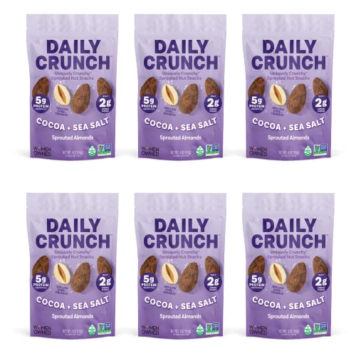 Vista 20 de Daily Crunch Almendras germinadas, churro de canela, paquete de aperitivos