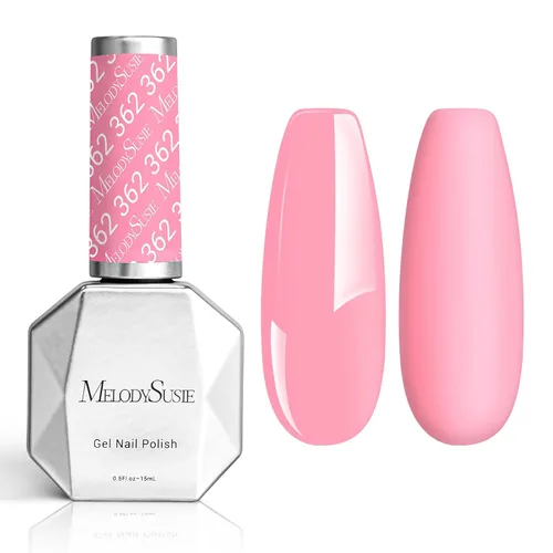 Vista 52 de MelodySusie - Esmalte de uñas en gel con brillo perla rosa brillante, 0.5 fl oz, efecto hilo, con acabado de concha rosa brillante, UV LED