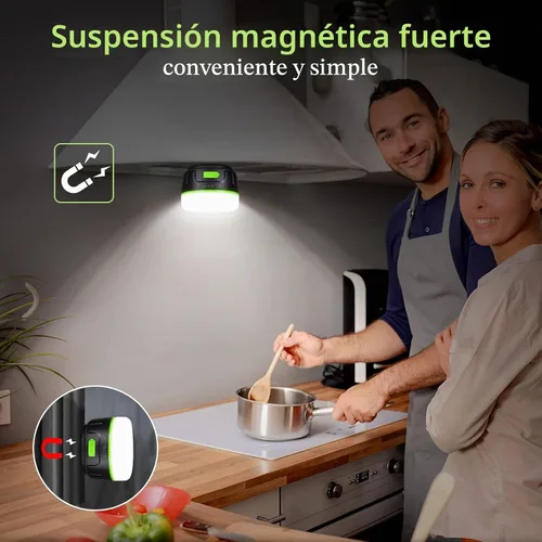 Vista 5 de Sinvitron - Linterna LED para campamento recargable con control remoto - 1000 lúmenes, 150 horas de duración, luz para tienda de campaña, 5200 mAh