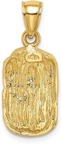 Vista 3 de Colgante de pepita de oro amarillo de 14 quilates para mujer, Metal, Gema