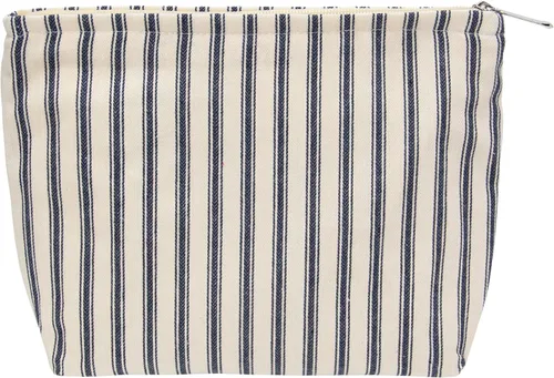 Vista 56 de Pazimiik Bolsa de maquillaje floral, grande, de algodón, con cremallera para bolsa de viaje, organizador de maquillaje de lona para mujeres