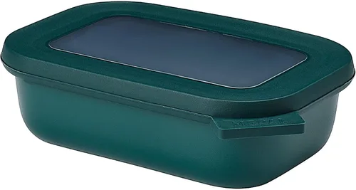 Vista 12 de Mepal Cirqula - Recipiente circular rectangular para almacenar y servir alimentos de 67.6 fl oz / 68 onzas con tapas transparentes, perfecto