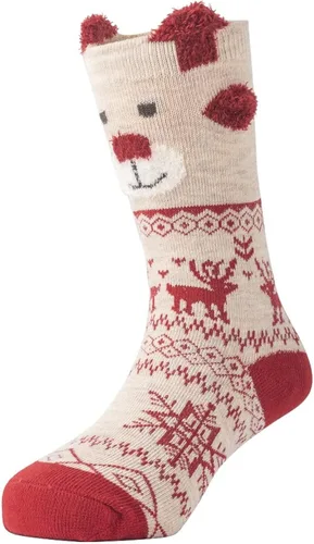 Vista 2 de Edmundry 3 pares de calcetines de Navidad para niños y niñas suaves Navidad vacaciones acogedores y peludos