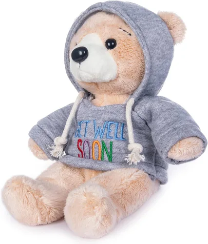 Vista 6 de My OLi Oso de peluche Get Well Soon de 7 pulgadas, animal de peluche con capucha, oso suave de recuperación rápida, felpa cómoda para visitas al