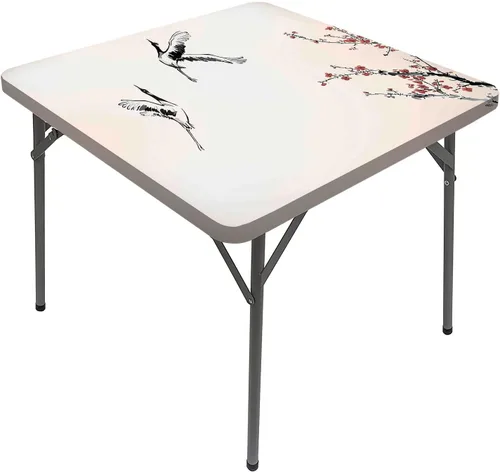 Vista 9 de Flying Birds - Mantel cuadrado elástico con diseño de pájaros en la rama de árbol, manteles decorativos de naturaleza y paz para el hogar, se adapta