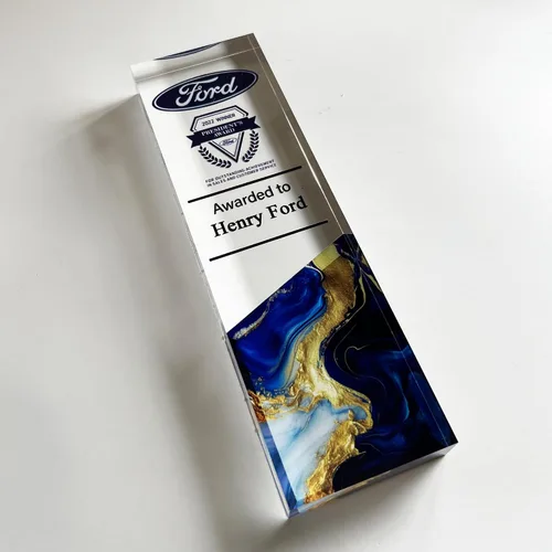Vista 9 de Tina&Co Premio de trofeo acrílico personalizable para actividades, placa de trofeo personalizada con logotipo, ideal para regalos de agradecimiento