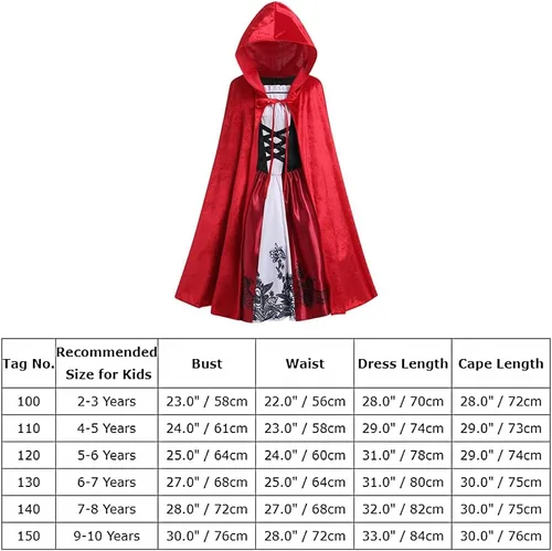 Vista 7 de FYMNSI Disfraz de Halloween de lujo para niñas con capucha roja, capa tradicional, cuento de hadas, disfraz de princesa cosplay