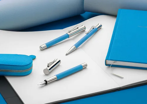 Vista 3 de Graf von Faber-Castell Bolígrafo Guilloche Gulf Azul
