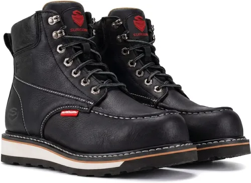 Vista 11 de SUREWAY Men's Heavy Duty Wedge Moc Toe Work Boots Soft/Composite/Steel Toe