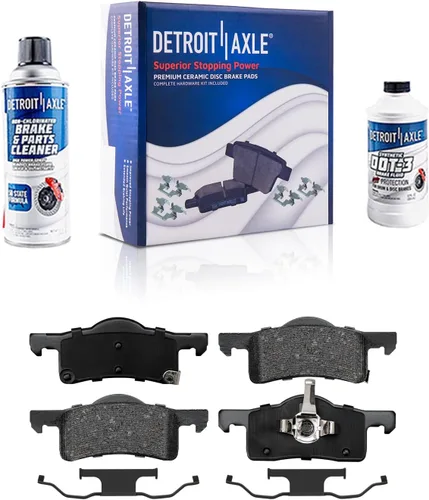 Vista 90 de Detroit Axle - Kit de freno delantero para Dodge Ram 1500 Durango Dakota Chrysler Aspen Dakota Driver Side Disco Freno Pinza de freno de cerámica