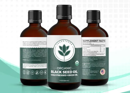 Vista 2 de Aceite orgánico de semillas negras de 4 onzas, prensado en frío, timoquinona, certificado USDA, Nigella Sativa turca, antioxidante puro para apoyo
