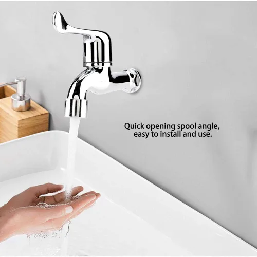 Vista 2 de Accesorios de cocina y baño Montaje en grifo de agua Lavandería Baño Cocina y bañera Grifo de bañera Jardín al aire libre Solo grifo de agua fría