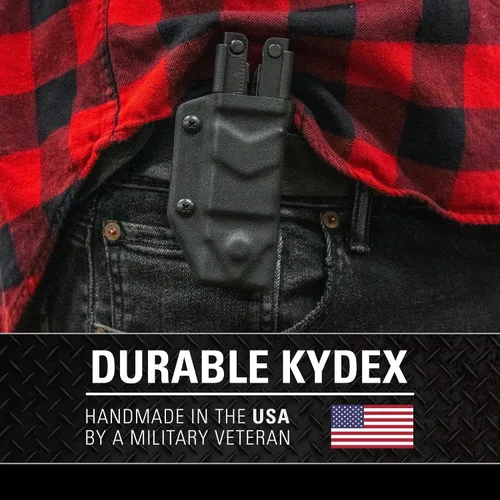 Vista 3 de Clip & Carry Kydex Funda para Multiherramienta Gerber MP600 ~Compatible con modelos de punta romo y punta aguja~ Fabricado en EE. UU.