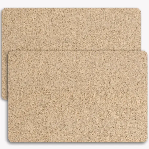 Vista 44 de Hargiis - Tapete antideslizante de secado rápido para tina y ducha, tapete exfoliante para pies, para baño, cocina u hotel, beige, 24 x 16 pulgadas