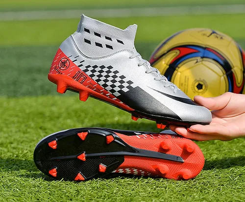 Vista 7 de Qzzsmy Tacos de fútbol deportivos para hombre zapatos de fútbol de alta calidad zapatos deportivos para niños grandes