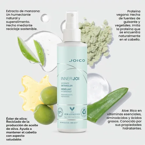 Vista 4 de Joico InnerJoi Hydrate Detangler For Dry Tangled Hair Sulfate & Paraben Free Naturally-Derived Vegan Formula
