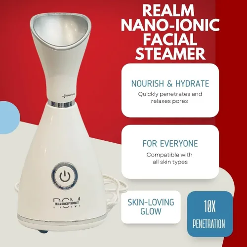 Vista 3 de Vaporizador facial nano iónico con control preciso de temperatura, tiempo de vapor de 30 minutos, humidificador, desobstruye los poros, puntos
