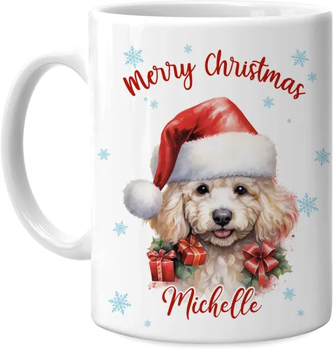 Vista 53 de Hyturtle Regalos personalizados para amantes de los osos – Taza de café de cerámica con nombre personalizado de oso con sombrero de Papá Noel
