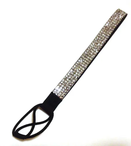 Vista 9 de WigsPedia Diadema elástica de cristal con diamantes de imitación, 4 filas, banda elástica para el cabello para mujer (verde bosque)