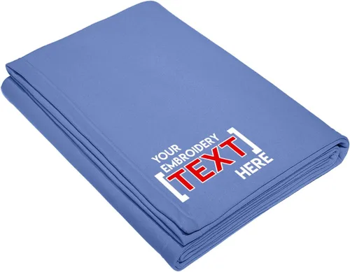 Vista 13 de Printualist Manta de forro polar personalizada, jaspeado atlético, añade tu nombre bordado, manta de recuerdo personalizada para inauguración