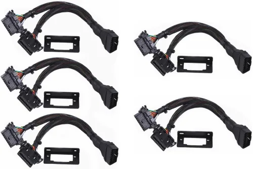 Vista 8 de Cable divisor OBD2 Y bajo el salpicadero OBDII 1 macho a 2 hembras divisor de 20awg de alambre grueso