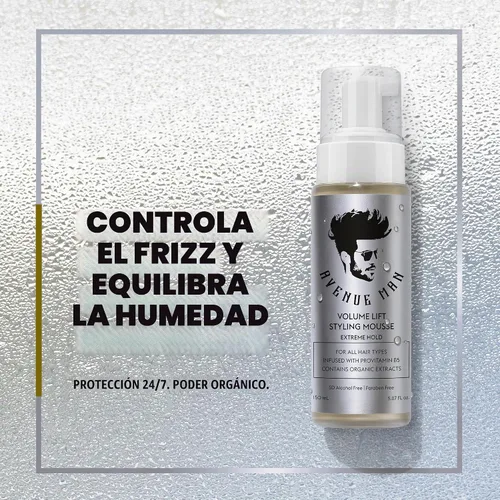 Vista 7 de Avenue Man Volume Lift Styling Mousse Extreme Hold - Espuma para el cabello de 5.07 onzas con aceite de argán, proteína de seda y vitamina E