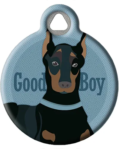 Vista 15 de Good Boy Airedale - Etiqueta de identificación personalizada para mascotas para perros y gatos, tamaño grande Airedale Good Boy