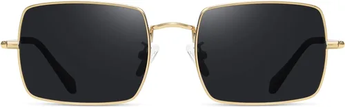 Vista 3 de MEETSUN Rectangle Polarized Sunglasses for Women Men Retro Classic Square Sun Glasses UV400 Protection Vintage Metal Frame