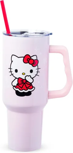 Vista 38 de Silver Buffalo Betty Boop Core - Vaso de acero inoxidable con tapa para pajilla, tapa, popote y asa, 40 onzas