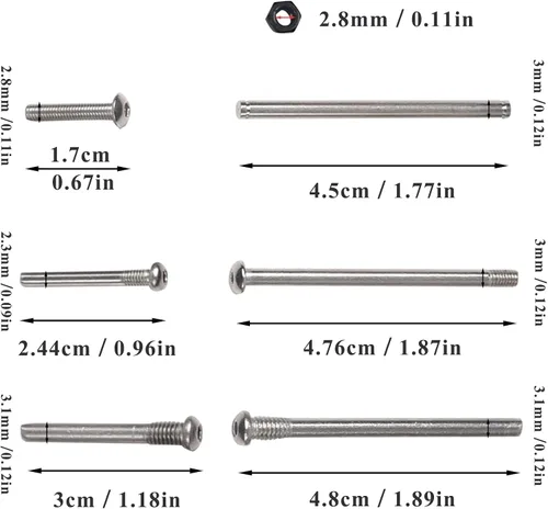 Vista 5 de Hosim Juego de brazos A de suspensión delantera y trasera de aluminio a control remoto, barra de amarre para 1/10 Slash 2WD RC Car Upgrade Parts Hop