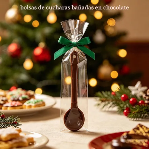 Vista 5 de 100 bolsas de celofán planas transparentes de 2 x 10 pulgadas, bolsas de celofán largas cubiertas de chocolate, bolsas de barras de chocolate