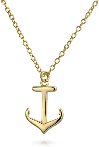 Vista 2 de Nautical Ocean Vacation Ship Wheel Layering Boat Anchor Pendant Necklace Bangle Cuff Bracelet Jewelry Set For Women Teens 14K Gold Plated .925