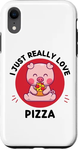 Vista 8 de iPhone 15 Kawaii Cute Pig I Just Really Love Pizza Lover Case