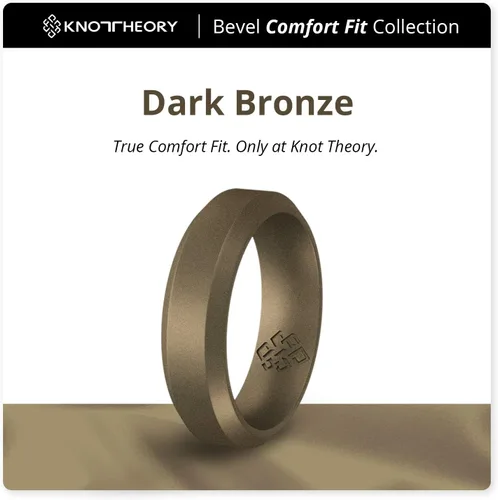 Vista 53 de Knot Theory - Anillo de boda de silicón para hombres y mujeres Anillos de goma finos de calidad superior con gran estilo, comodidad; son ideales